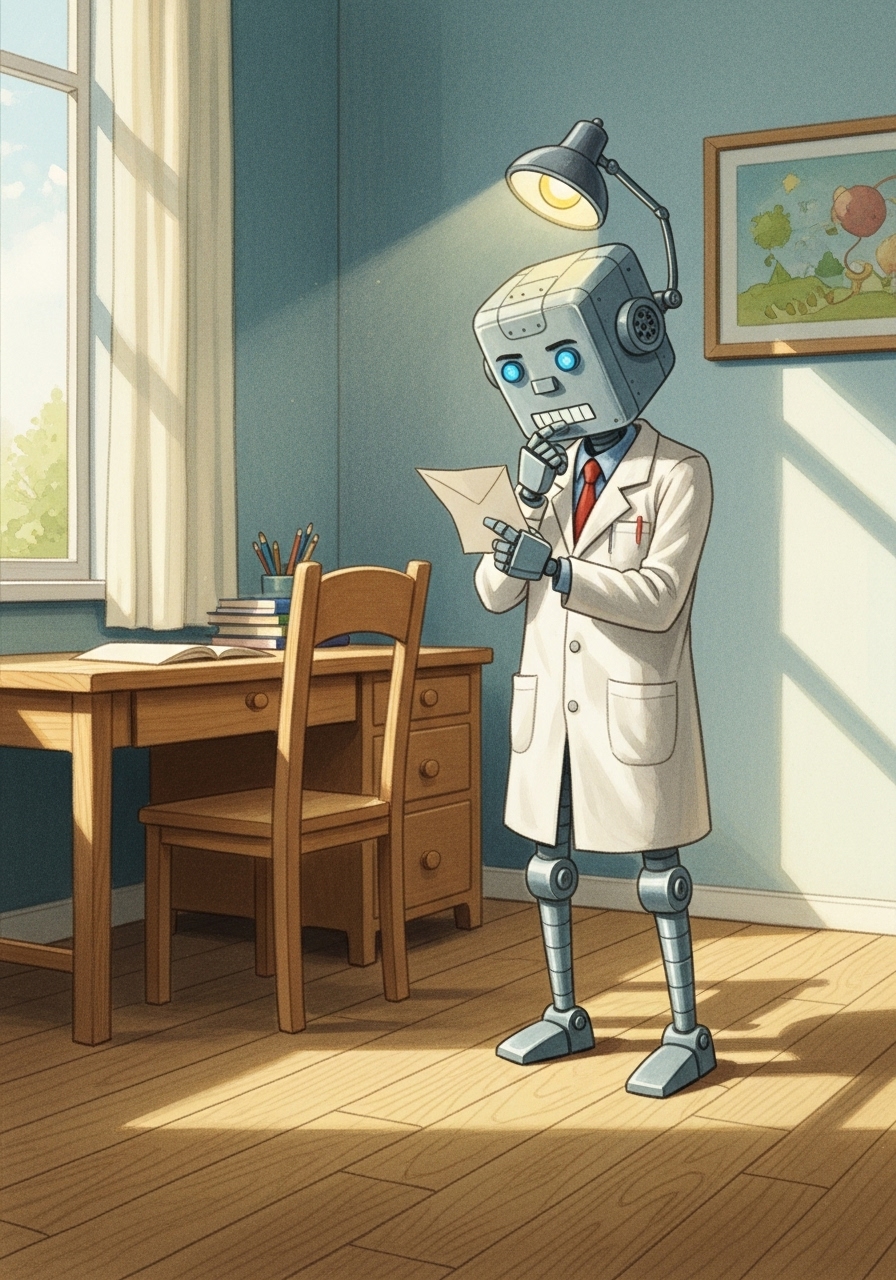 ロボットのエルエルが手紙を読んで文脈を理解する