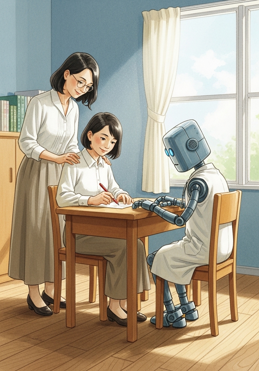 翻訳家の先生が文章を整える